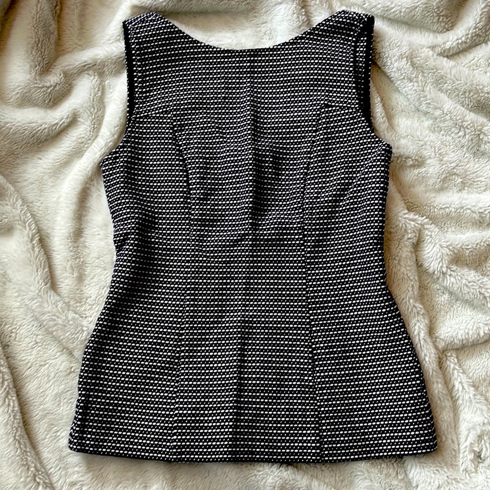 Mad Men navy/white blouse size 0